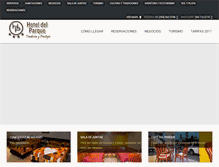 Tablet Screenshot of hoteldelparque.com
